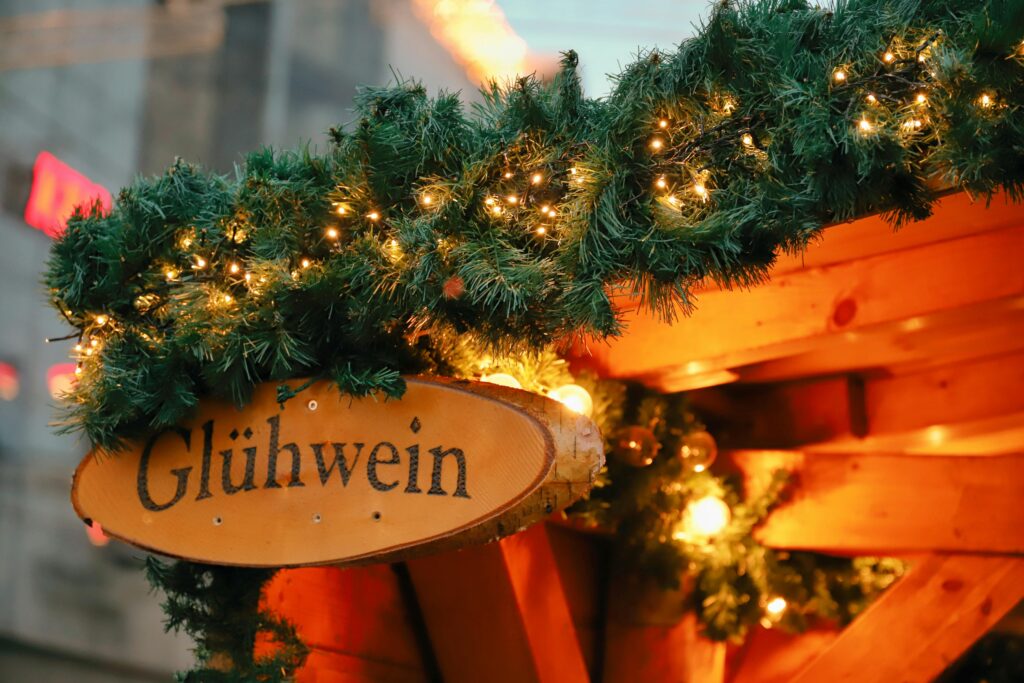A Gluhwein stand at a European Christmas Market
