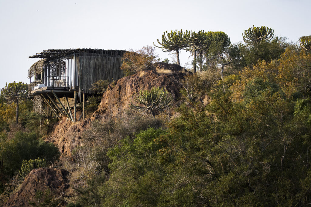 Exterior view of Singita Lebombo, a remote luxury lodge in South Africa.